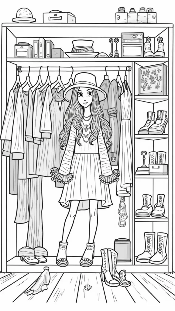 chloe’s closet coloring pages